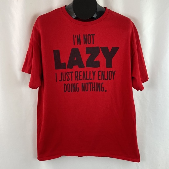 AWAKE "I'm not lazy I just enjoy doing nothing" graphic tee (XL) - Picture 2 of 5